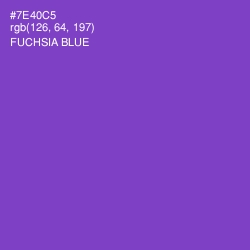 #7E40C5 - Fuchsia Blue Color Image